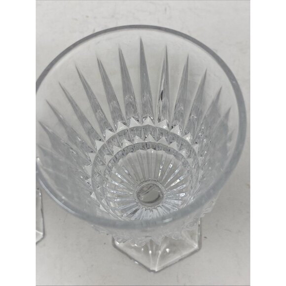 Set of 2 Vintage Fostoria Heritage Clear Lead Crystal Wine Glasses 6” - Picture 9 of 9